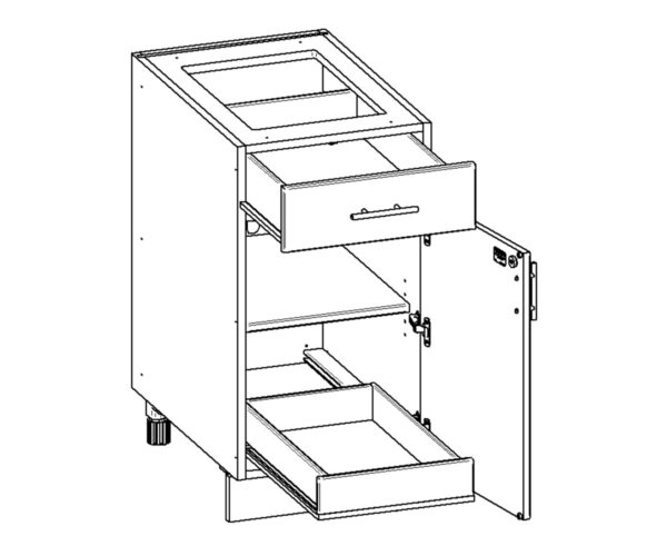 Adjustable Shelf With Pullout Drawer