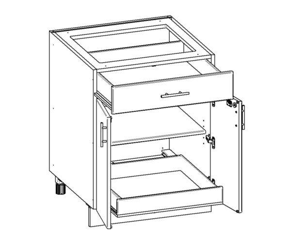 Adjustable Shelf With Pullout Drawer