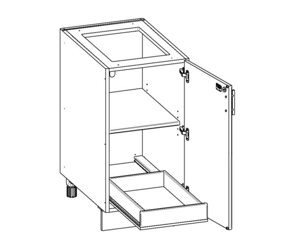 Adjustable Shelf With Pullout Drawer