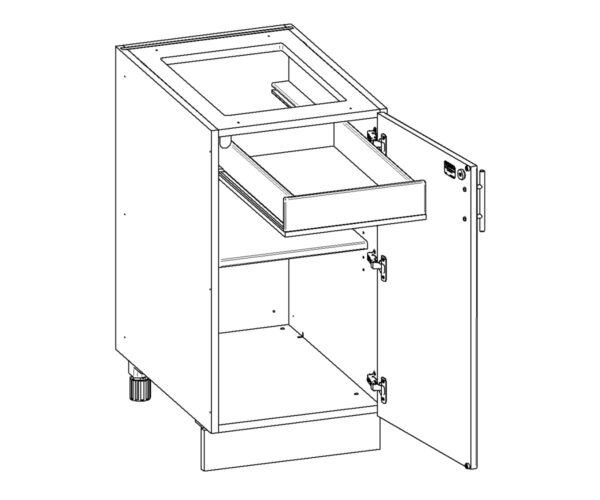 Pullout Drawer With Adjustable Shelf