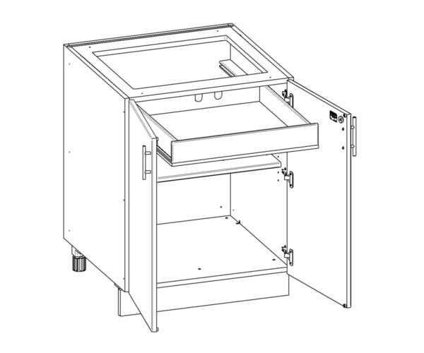 Pullout Drawer With Adjustable Shelf