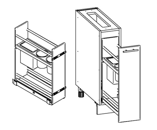 Canister Organizer With Knife Block